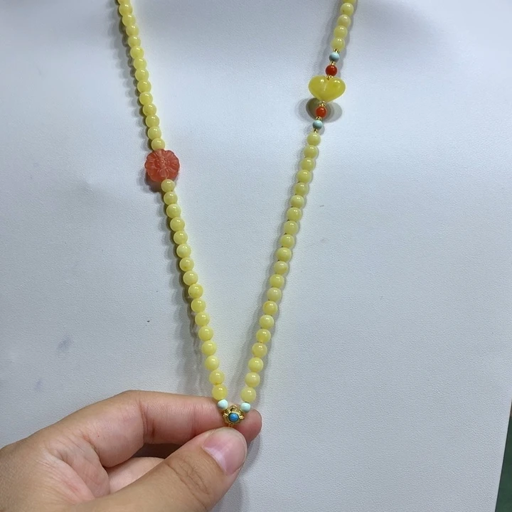 蜜蜡颈饰未镶嵌4.7mm