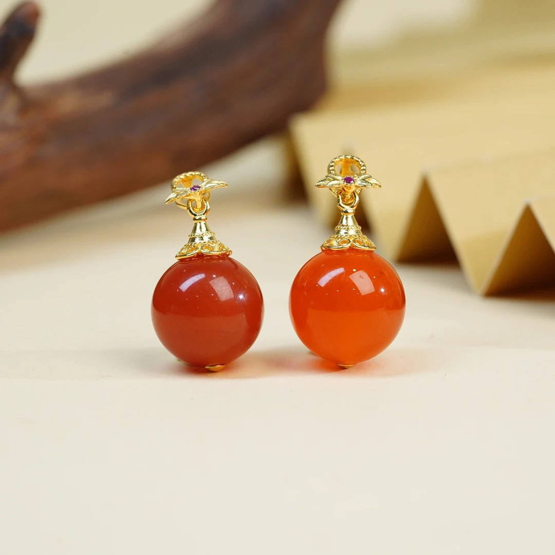 【小北严选】s925银南红吊坠16-20K01X891【多样性发一件】带链