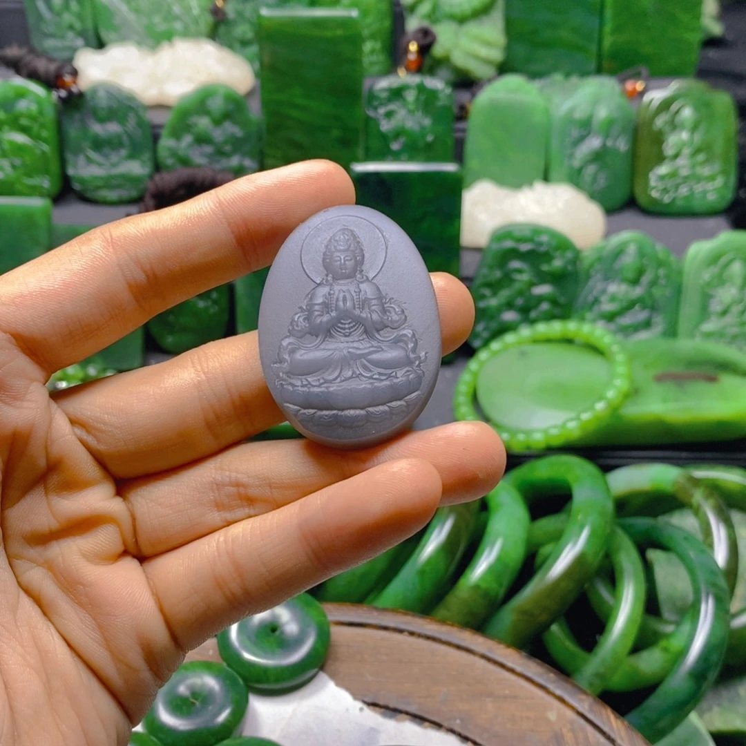 山***下和田玉未镶嵌珠宝半成品