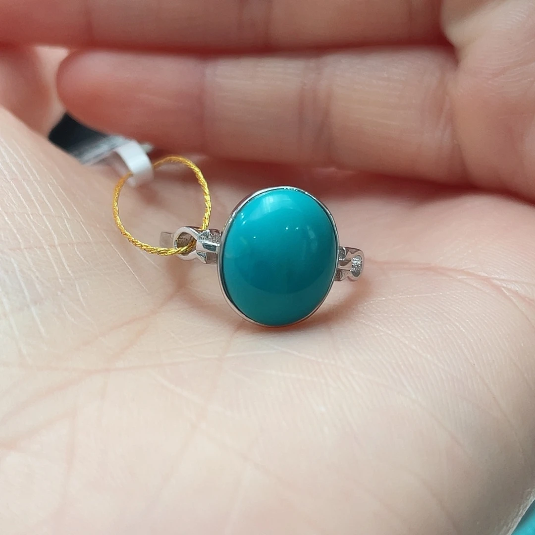 绿松石颈饰银S925镶嵌