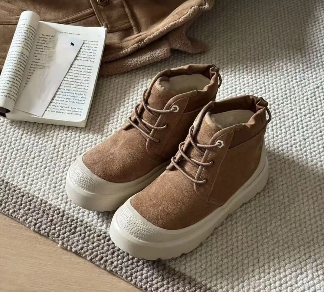 【王一博】高帮桑坡雪地靴皮毛一体雪地靴