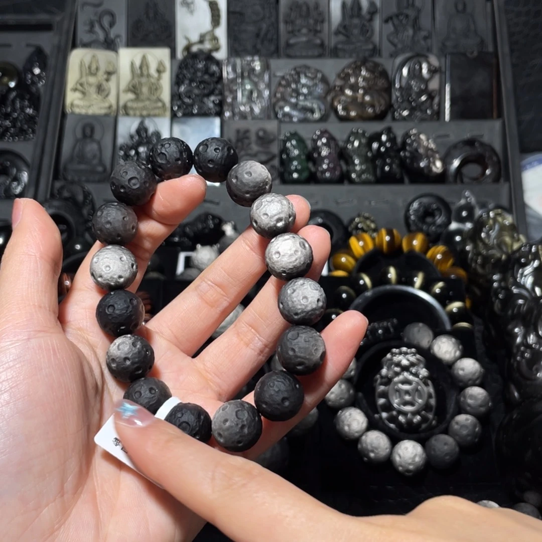 加***吖黑曜岩未镶嵌珠宝奇石