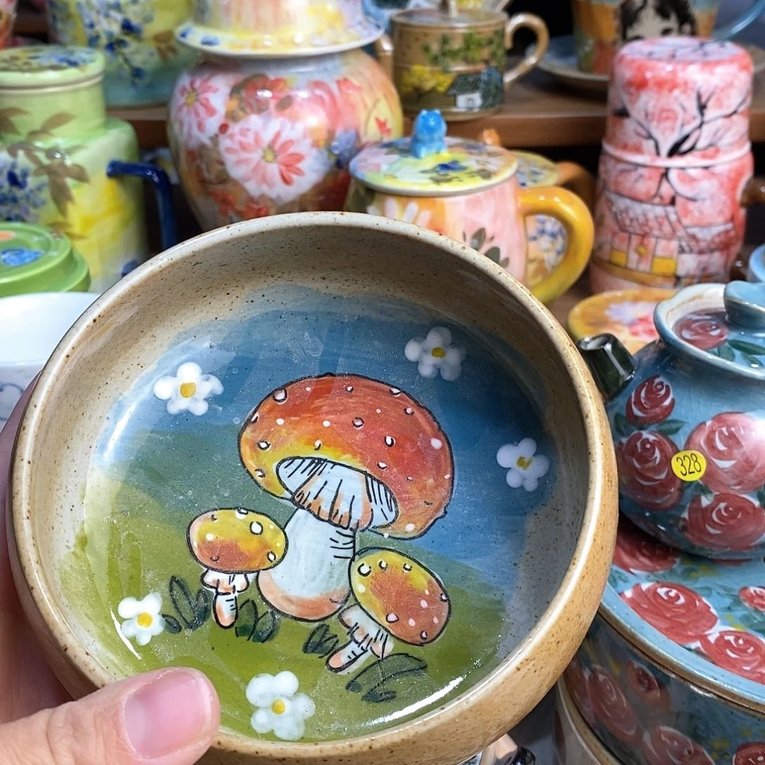瓷片新年快乐万事如意