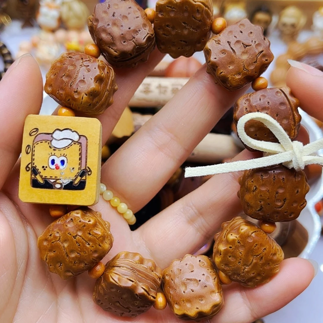 香榧木手工打磨手链