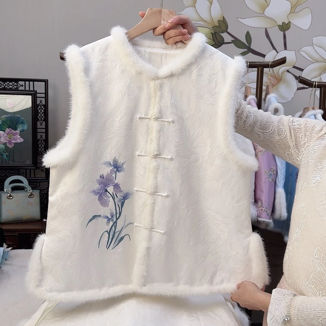 刺绣8苏绣棉马甲胸围106