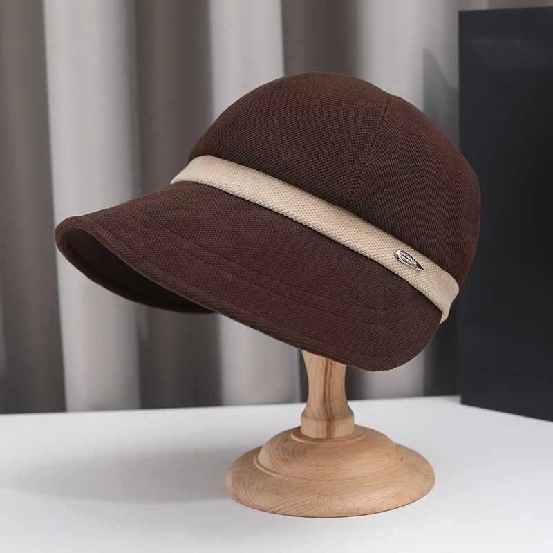 赵露思同款渔夫帽子女春秋新款宽檐显脸小大头围鸭舌帽简约高级感