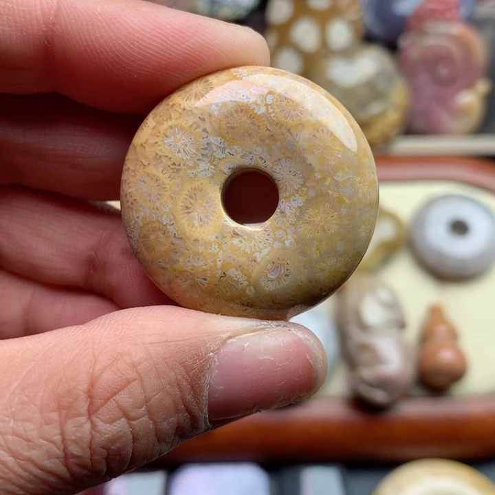 硅化珊瑚（珊瑚玉）颈饰未镶嵌