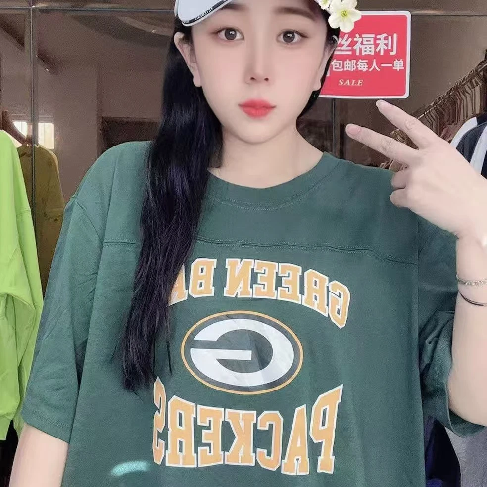 外贸高品质T恤短袖绿色