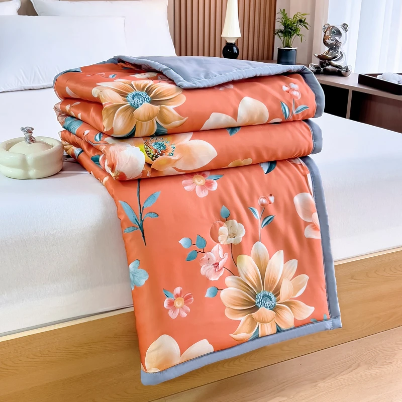 （十五天免费试睡）2025新款透气夏被中国风化纤被夏凉被
