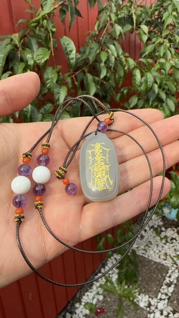 【然道珠宝】和田玉羊脂烟护身财库吊坠