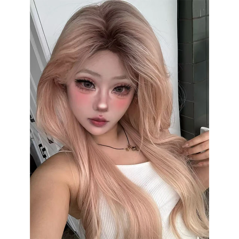 花栗专属【花栗私藏】全头皮手织美人尖假发随意分自然长卷发全头套