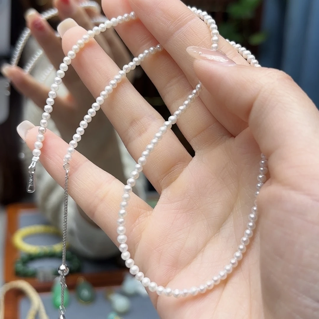 淡水珍珠银S925镶嵌颈饰Z D