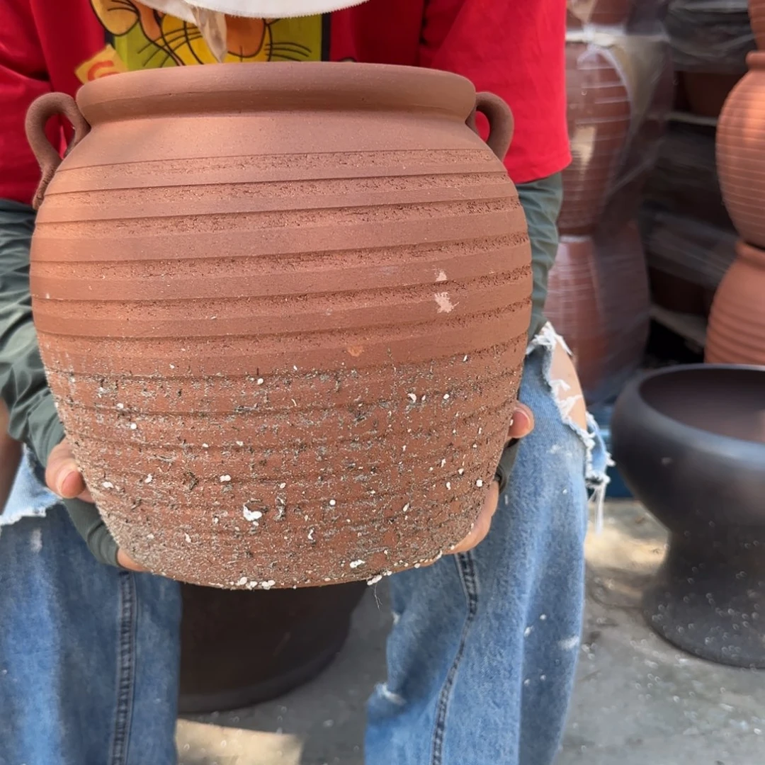 紫砂花盆口21高25宜兴紫砂