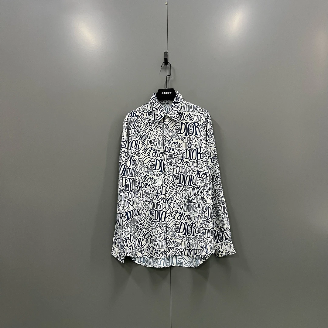 未使用 DIOR/迪奥 迪奥 × 联名 满印字母logo衬衫 42码/全新/吊牌