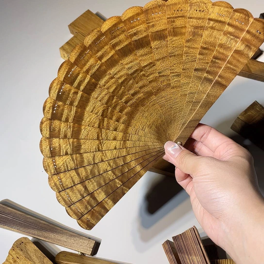 快***山金丝楠苏扇金丝楠折扇15