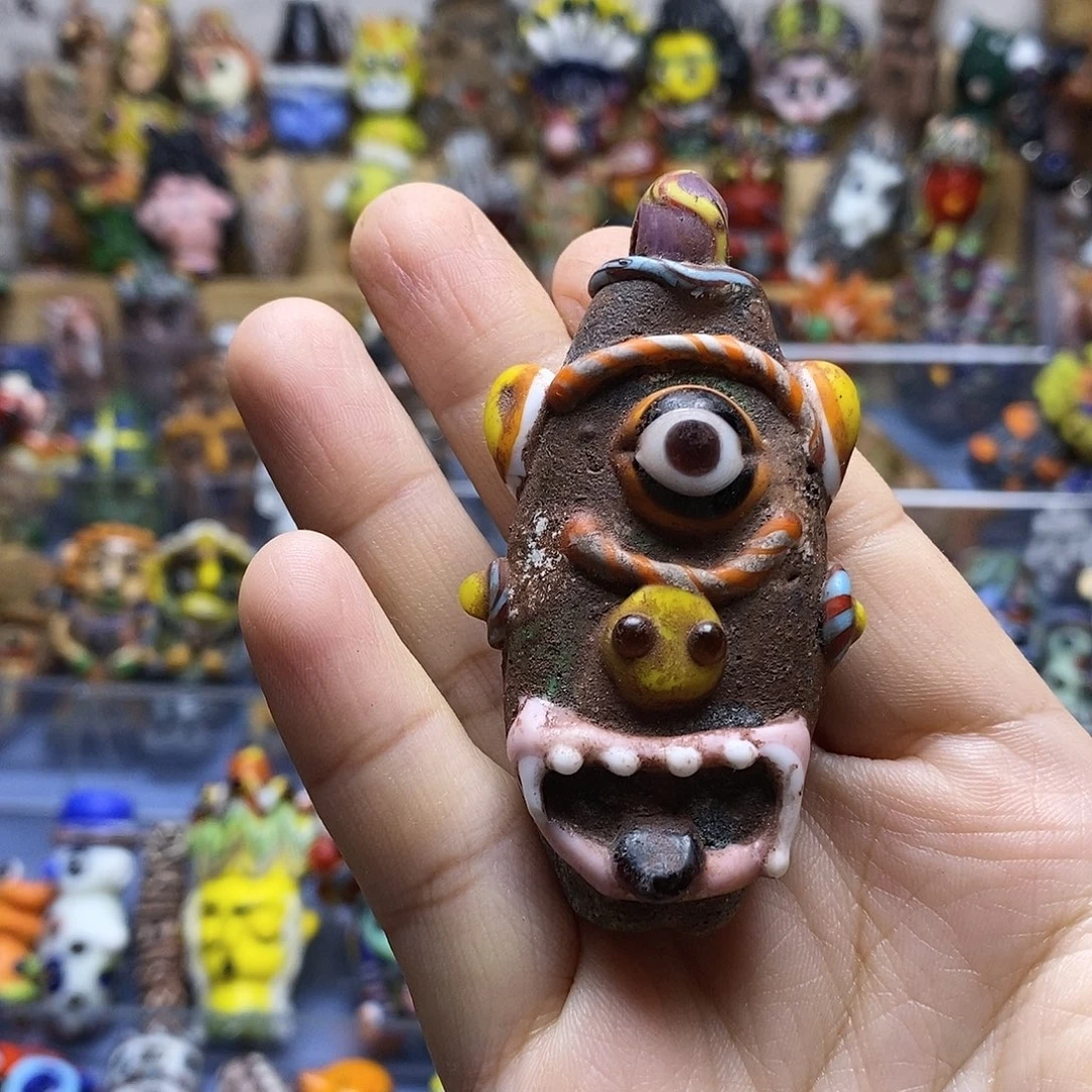 琉璃颈饰微瑕娃不退换013