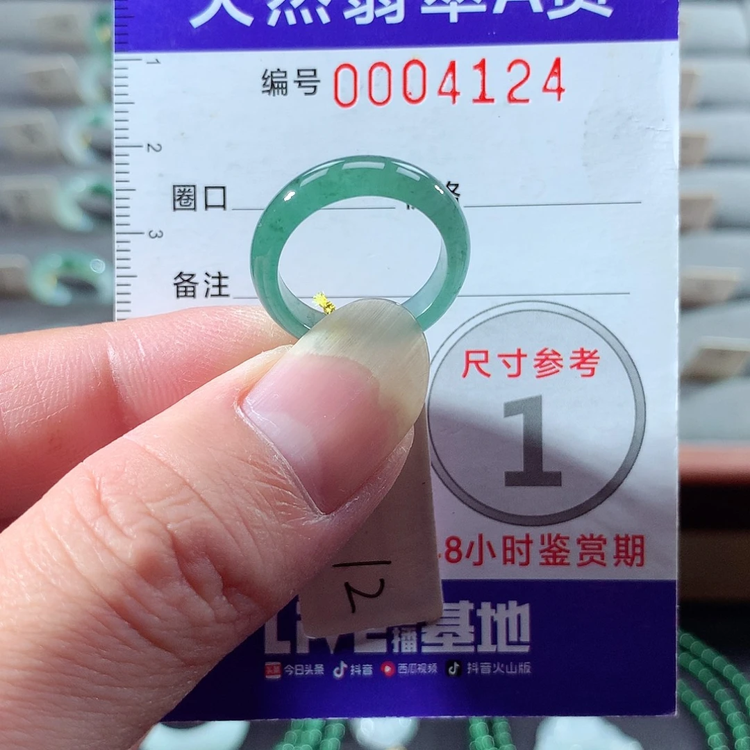 翡翠未镶嵌戒指12号