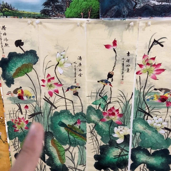 枕书斋画廊的直播间
