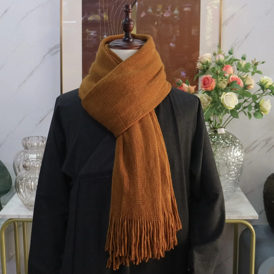 明引新款冬季保暖围巾毛线蓬松百搭男女同款
