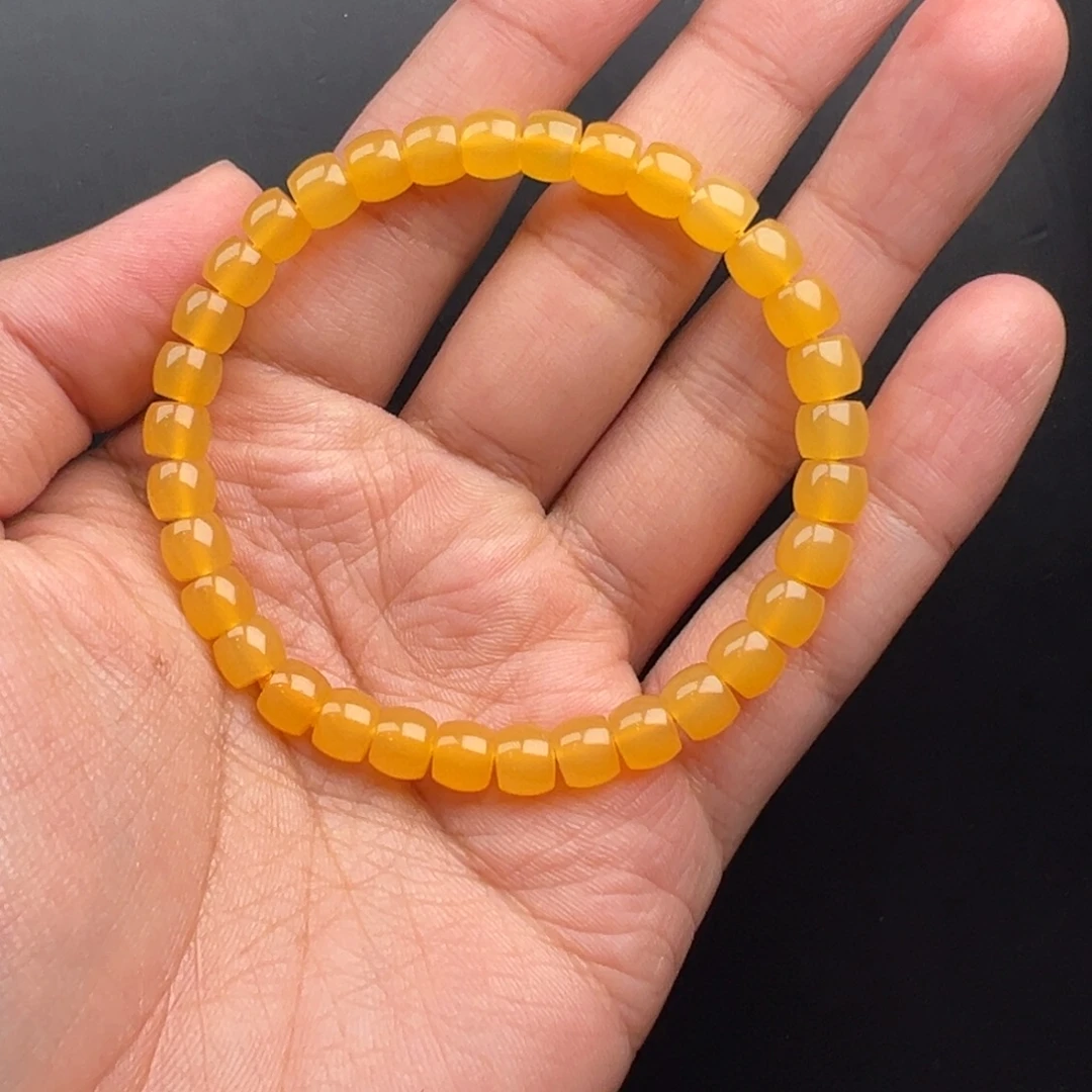 石英质玉（黄龙玉）未镶嵌手串