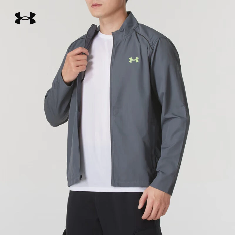【春上新】安德玛UA官方Storm透气跑步运动立领夹克运动休闲外套-DY