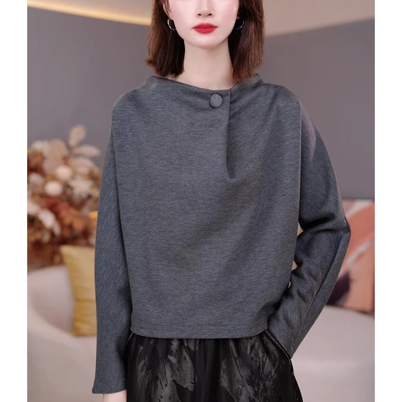 时尚秋冬新款女长袖打底2025洋气显瘦上衣打底衫3025