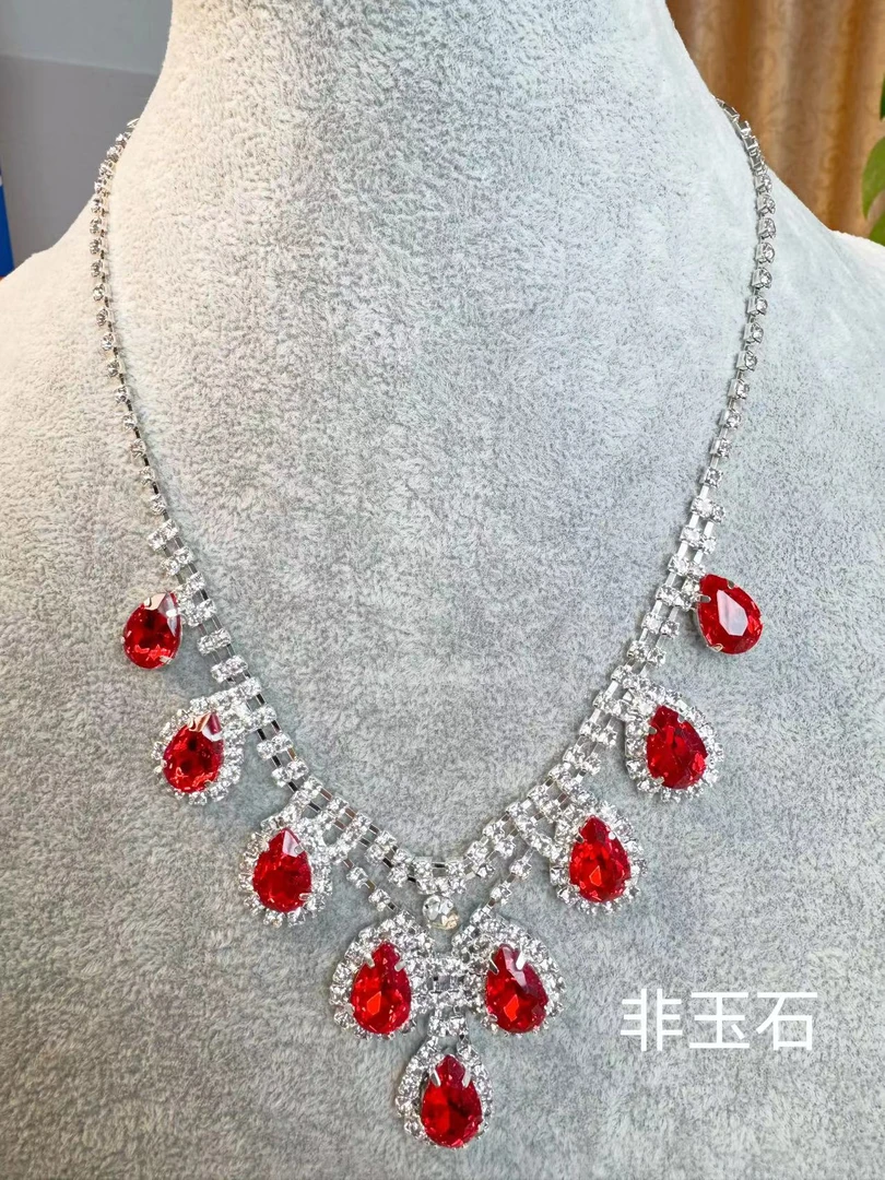 铜合金 亚克力 新款水滴流苏项链5116