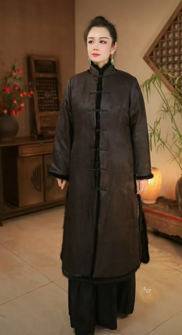 缎味原创-龙凤呈祥软缎棉服