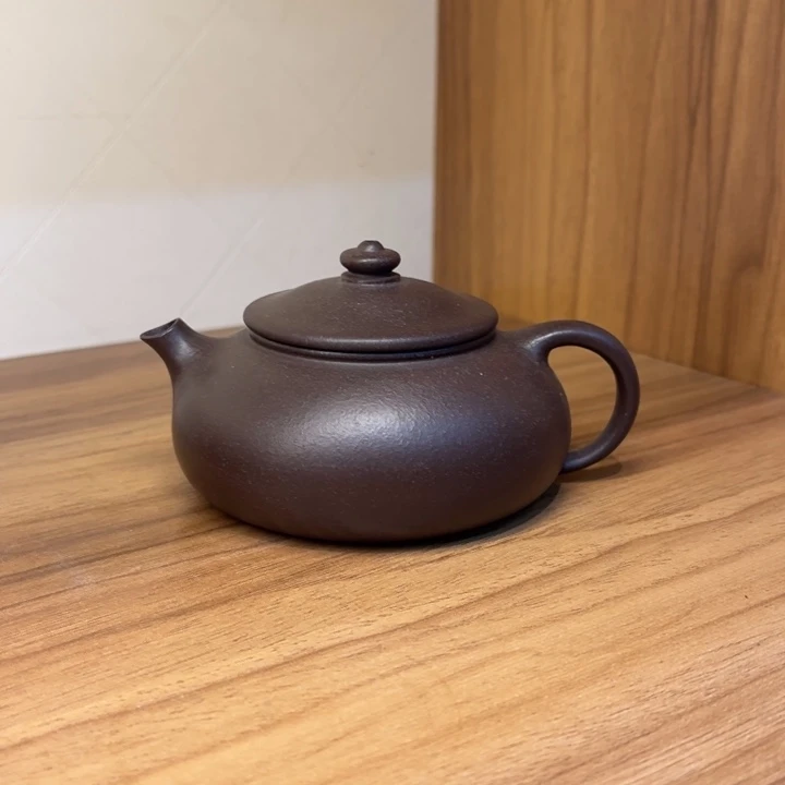 紫砂茶壶寒江紫泥