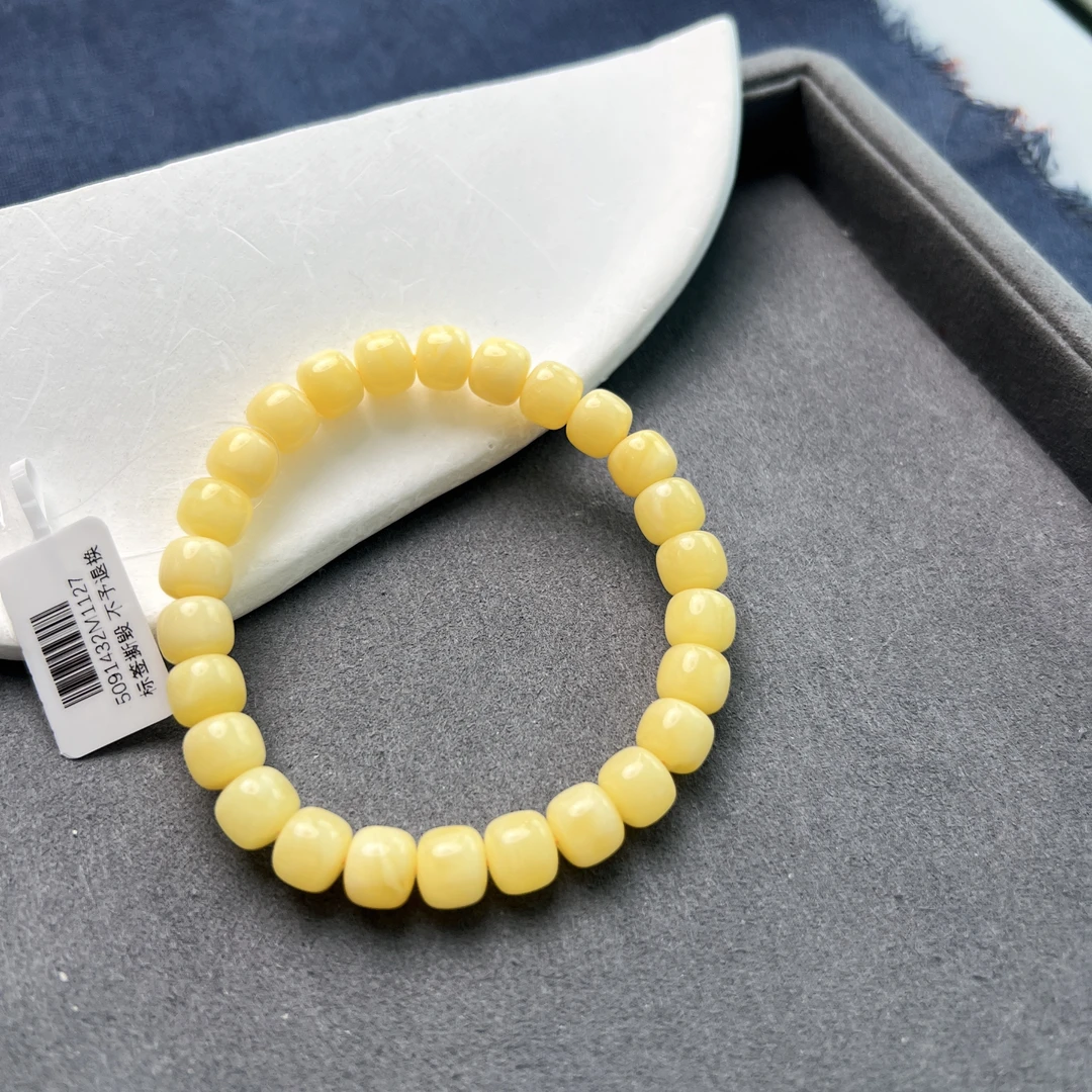 天然蜜蜡满蜡精工老型珠手串8-8.5mm