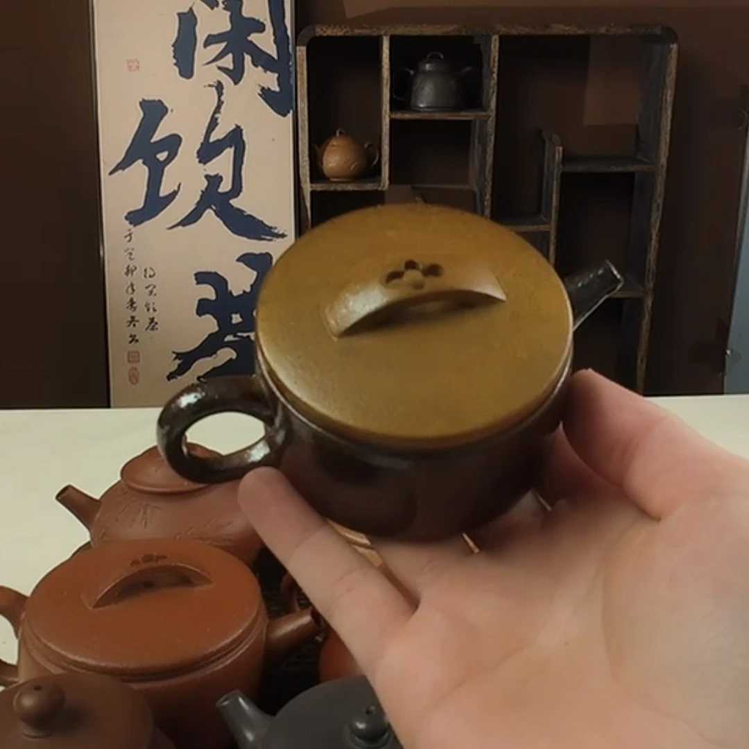 紫砂茶壶宜兴紫砂柴烧德钟壶