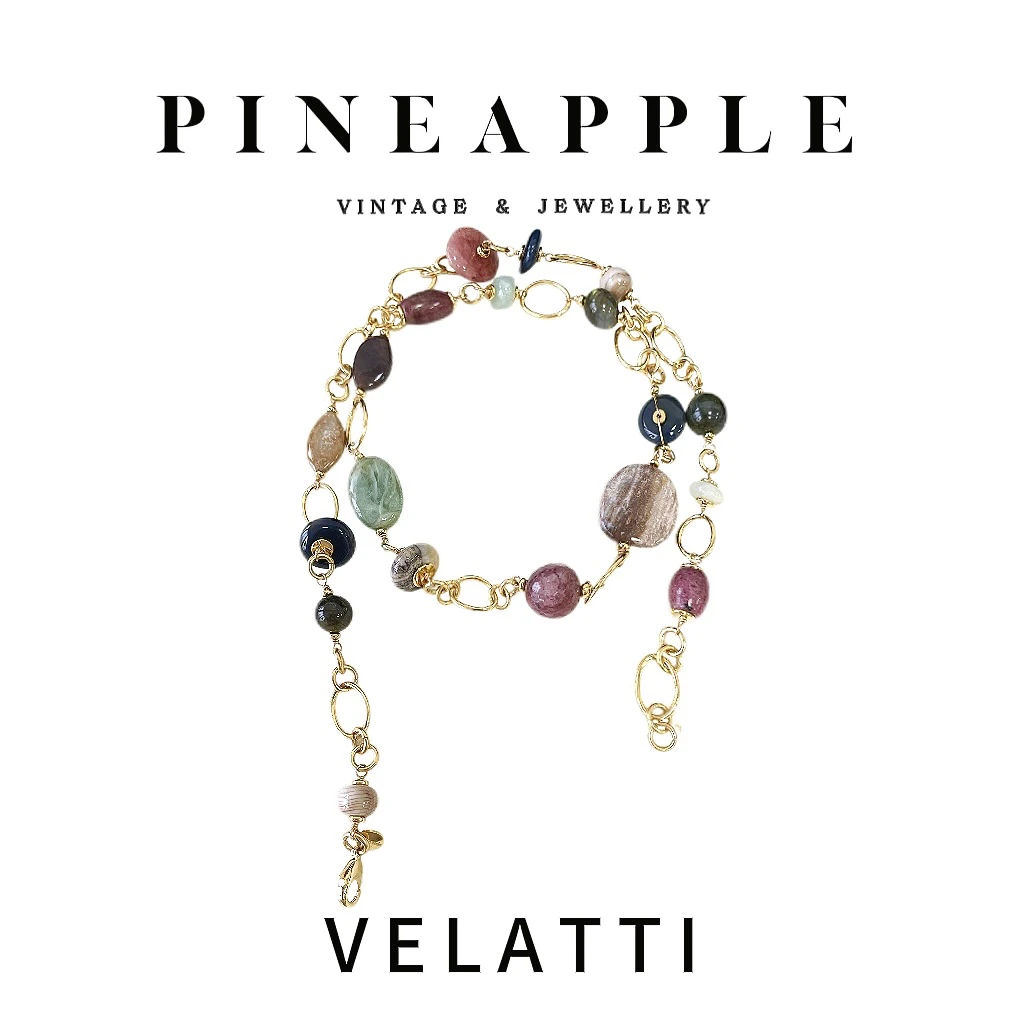 合金项链 菠萝中古Velatti项链LK7814