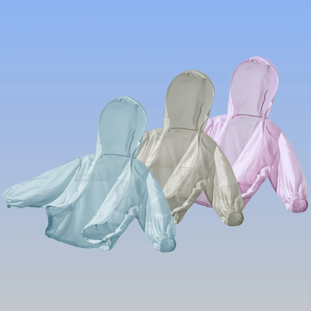 莱赛尔夏季户外轻薄透气连帽拉链防晒衣开衫外套5313