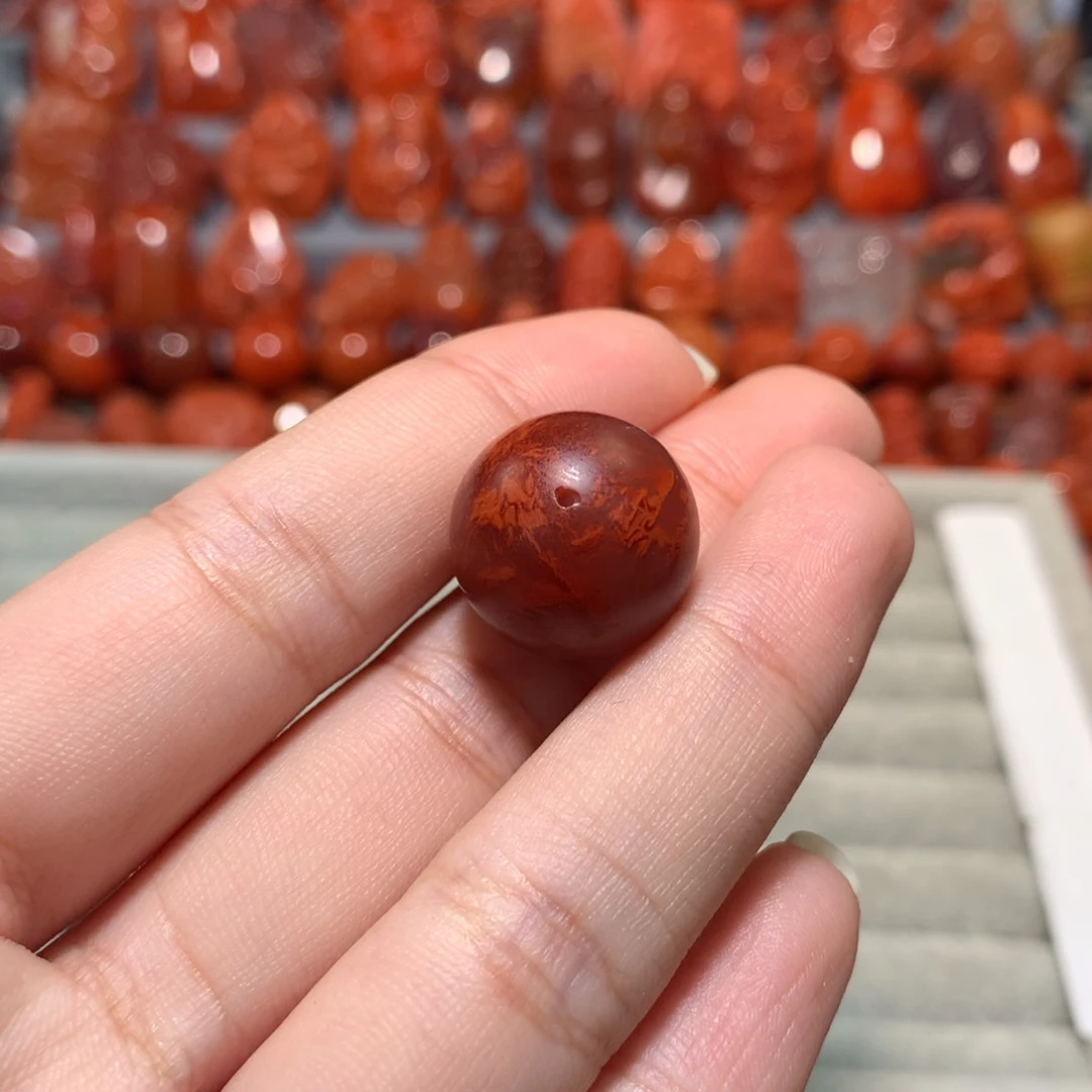 【闪购商品】未镶嵌17mm圆珠南红玛瑙