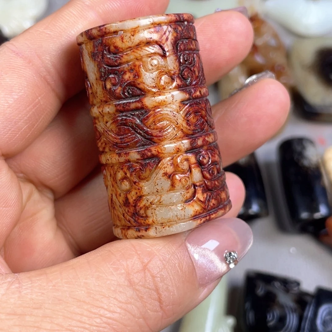 和田玉颈饰未镶嵌云***哥