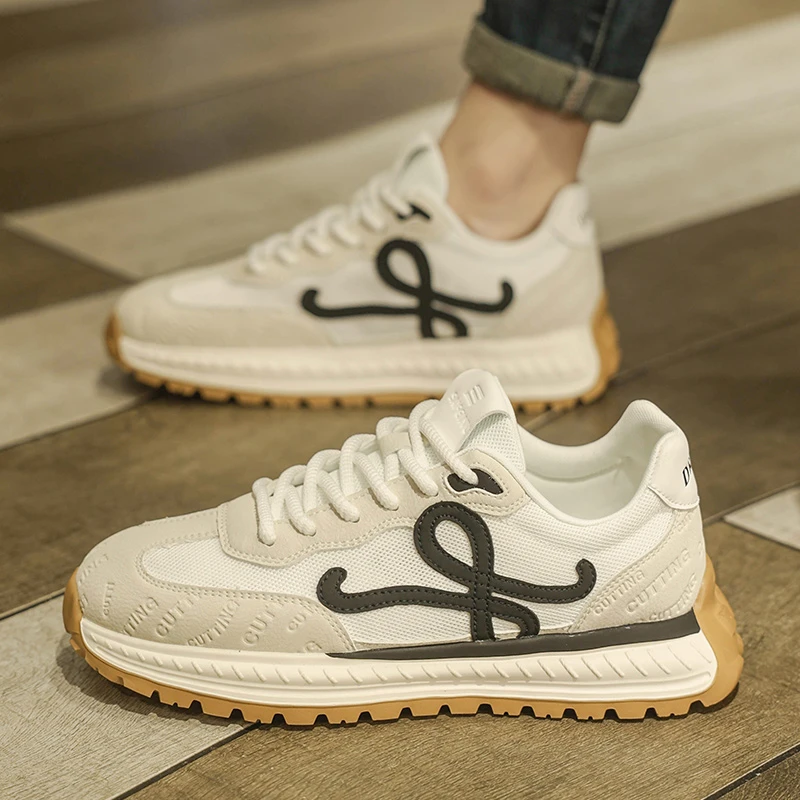 男鞋夏季薄款阿甘鞋2025时尚网面透气休闲运动鞋低帮百搭增高鞋子