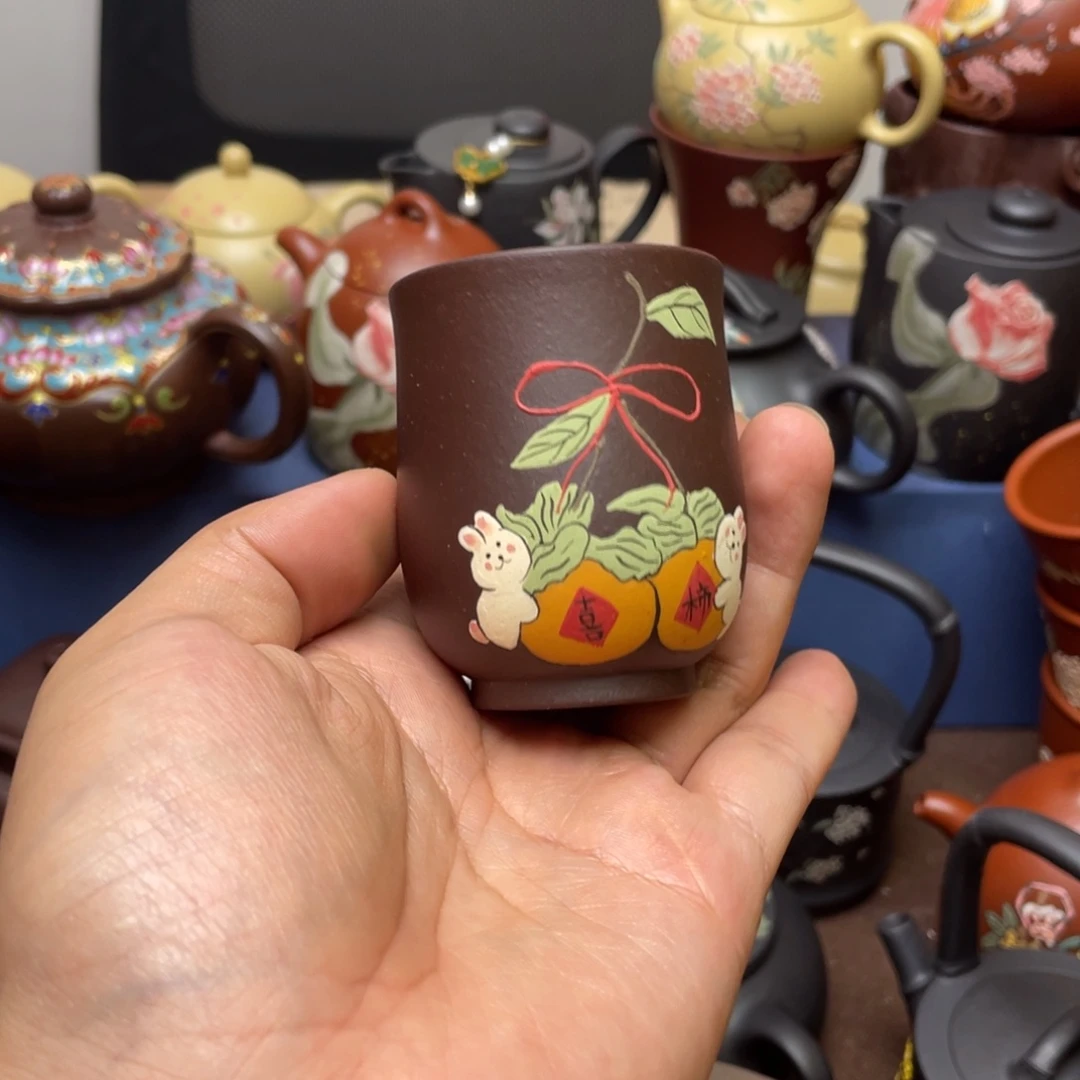 茶杯紫泥紫砂主人杯80cc