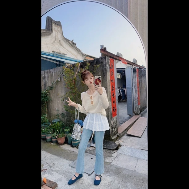 拾一 苗条裤 小个子定制喇叭九分裤