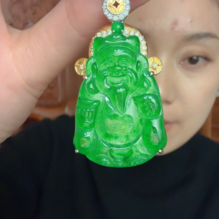 翡翠银S925镶嵌吊坠(不含链)吊坠