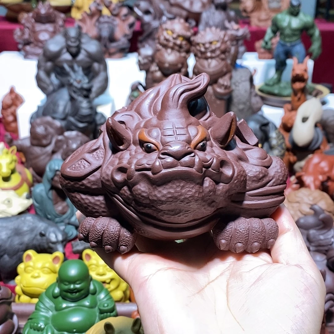 紫砂茶宠宜兴紫砂虎蟾