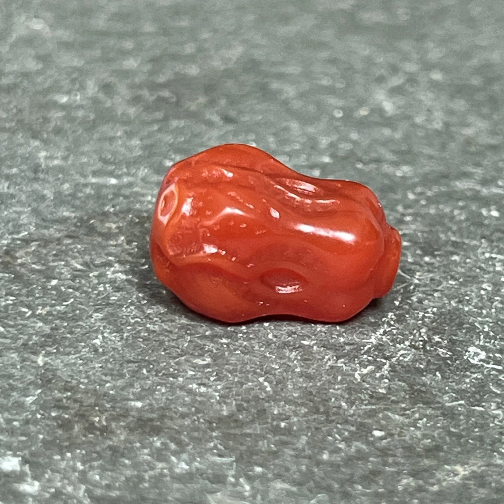 天然南红玛瑙精工雕刻小白菜柿子红珠宝手串小挂件DIY文玩配饰