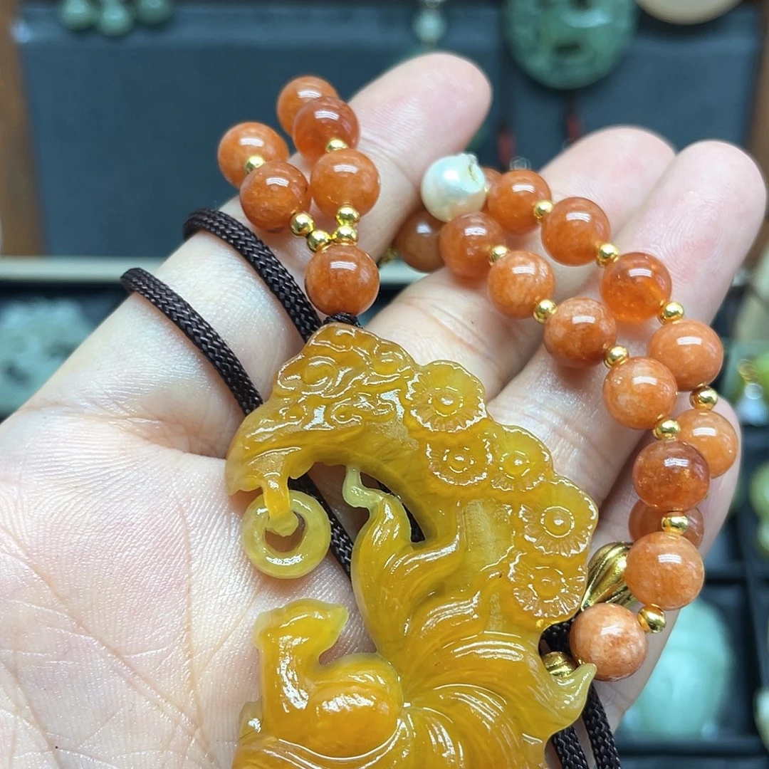 未镶嵌蛇纹石玉项链