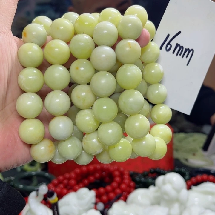 蛇纹石玉手串多样性发货未镶嵌