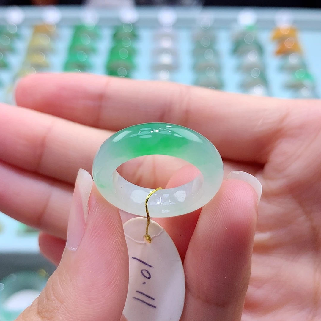 未镶嵌戒指翡翠1011圈