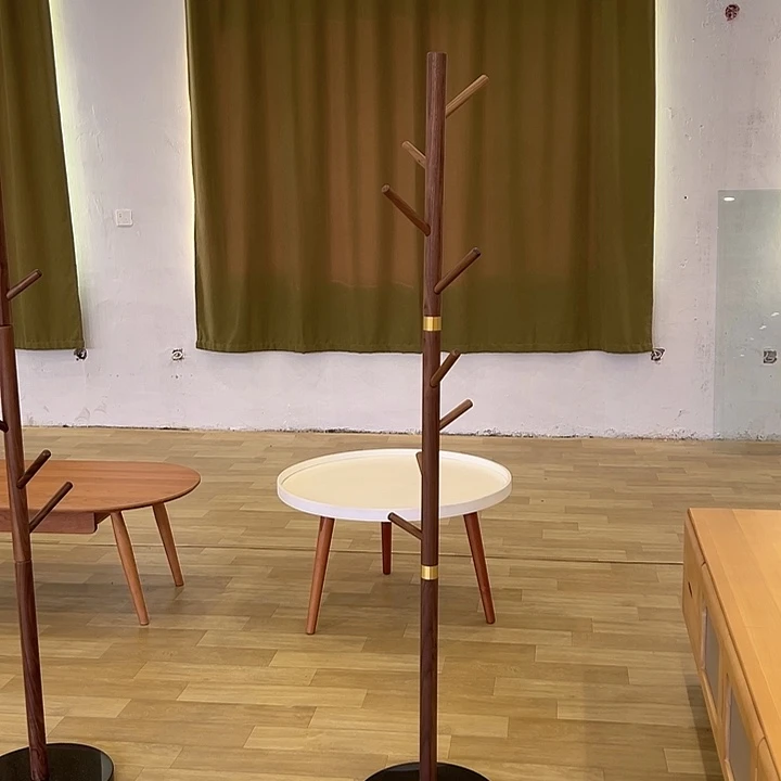 北美福利黑胡桃木衣帽架不退不换