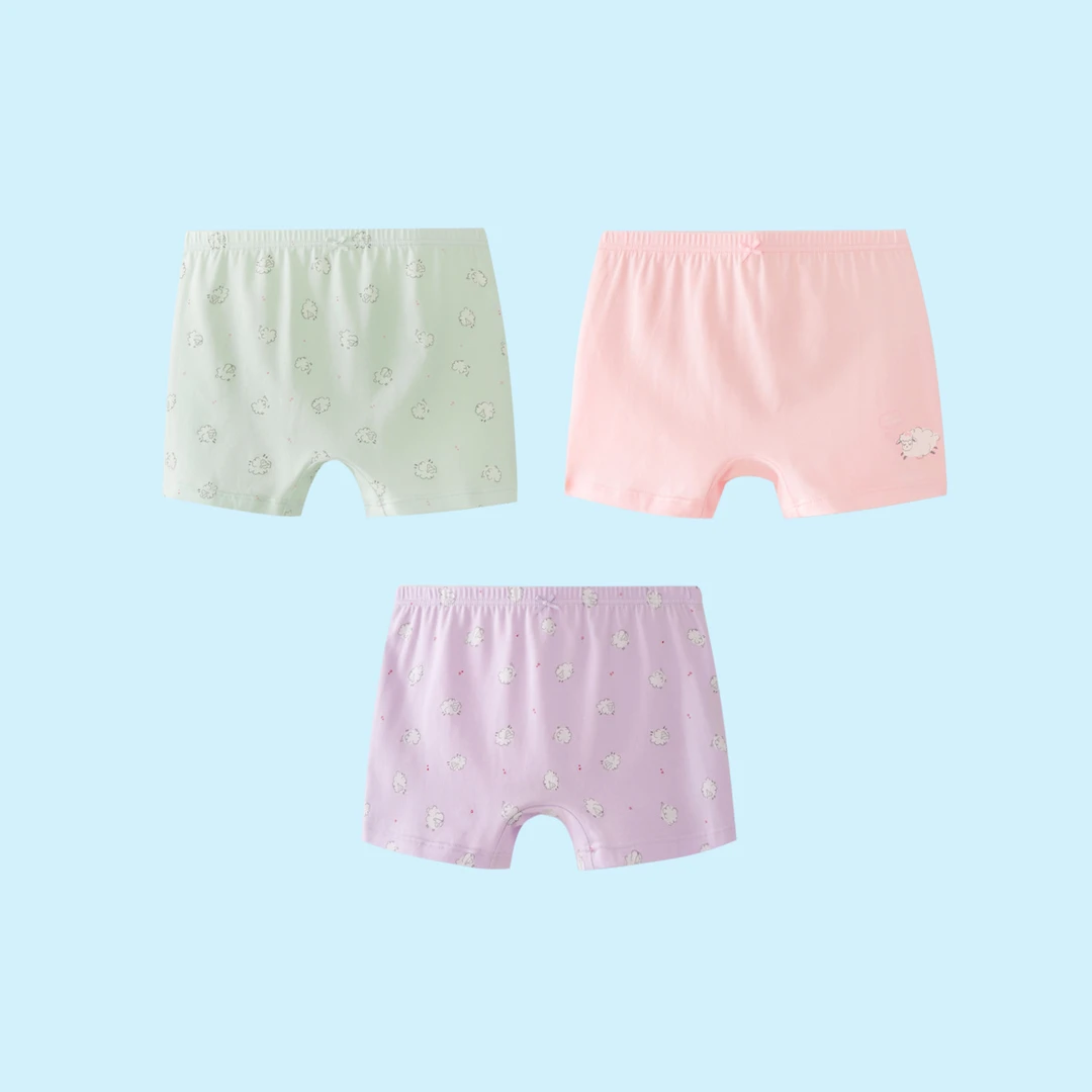 【三件装平角裤】女童舒适平角裤三件装新款安奈儿童装JG517074