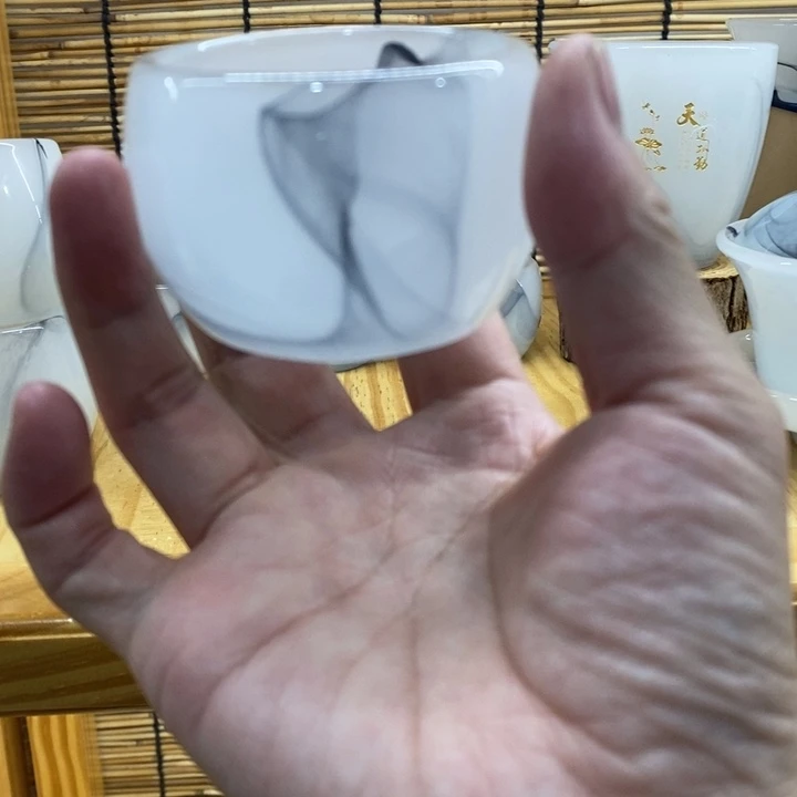 琉璃手工艺品水墨小杯50cc