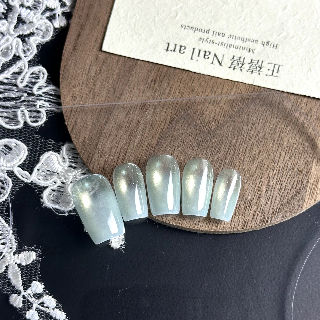 正禧禧|轻奢（薄荷曼波）私人定制纯手工美甲拆卸穿戴甲