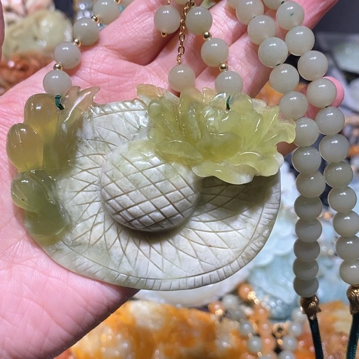 岫玉毛衣链未镶嵌