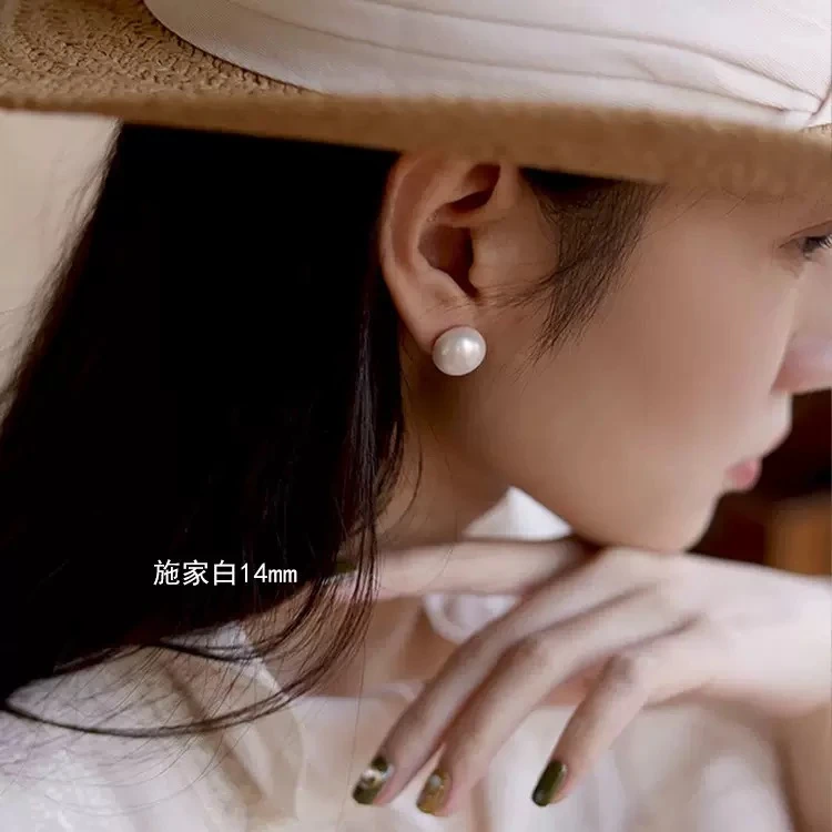 925银耳饰 珍珠耳钉银针日韩女耳饰精致公主风嬉皮部落风傣族风格